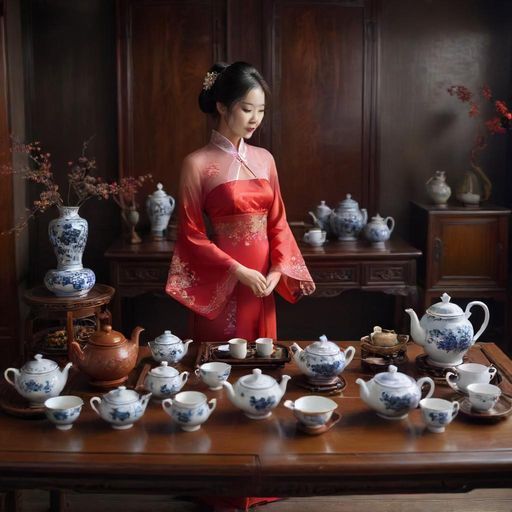 茶桌上的优雅摆设