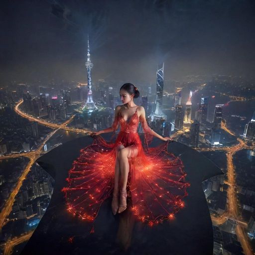 广州璀璨夜景俯瞰