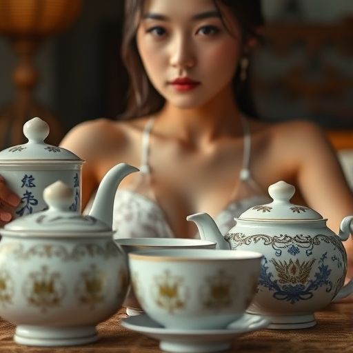 茶具摆放细节图