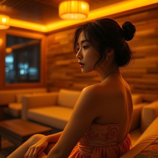 广州夜场桑拿会所休息区氛围