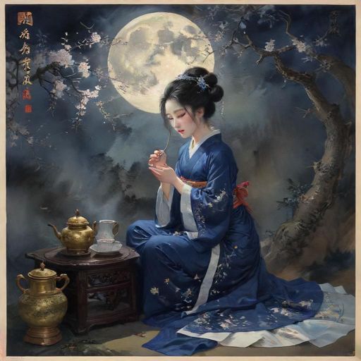 深圳宝安茶馆夜晚的温馨灯光场景