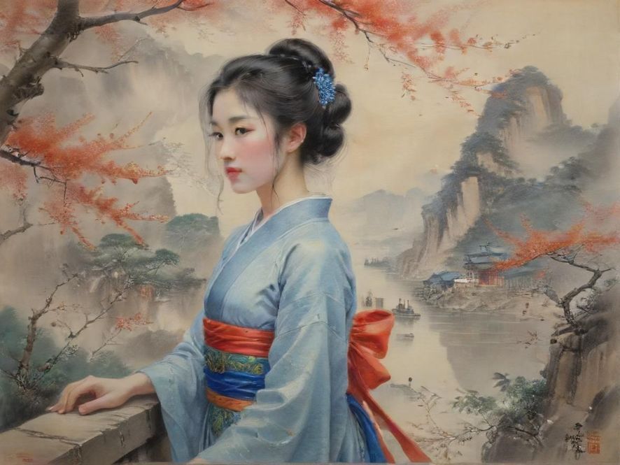 一张概念插画，描绘了广州地图上标注着各种娱乐场所，上方是网络社区的图标和交流信息。