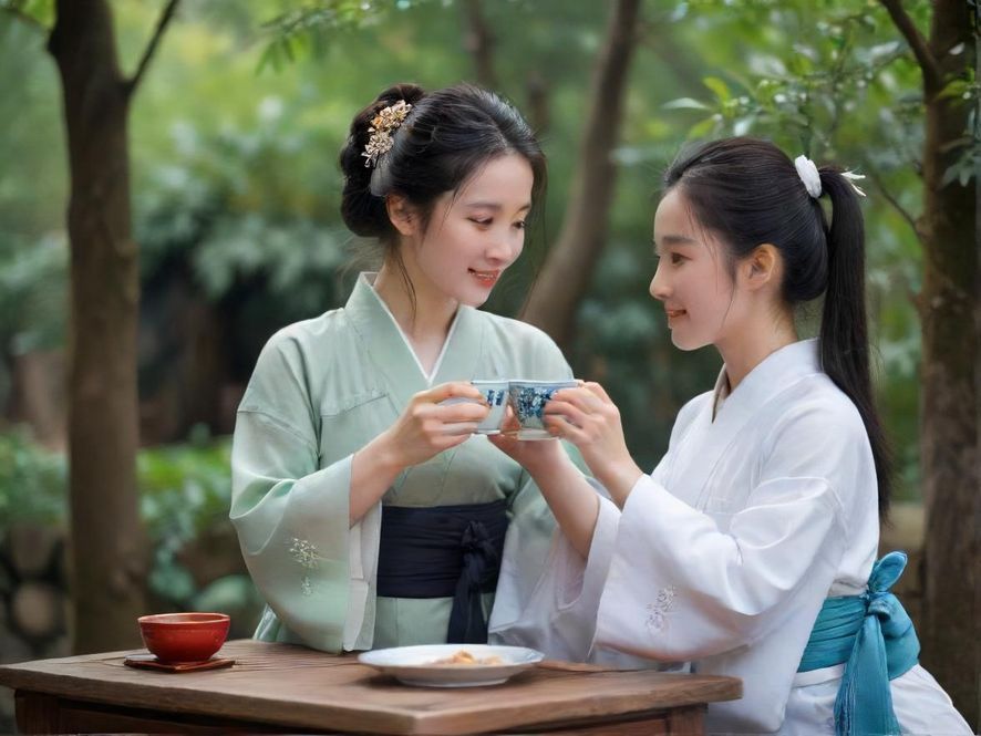 广州天河区一处私密精致的喝茶工作室，内部装修典雅，光线柔和，营造出宁静放松的氛围。