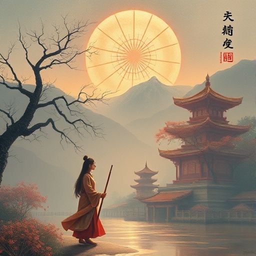 广州老城区黄昏街景