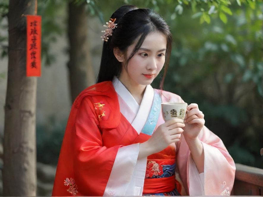 找到心仪休闲场所后的放松景象
