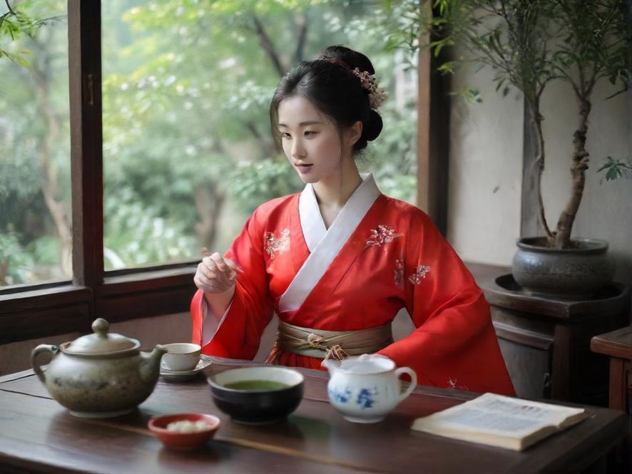 百花丛品茶会所茶室场景