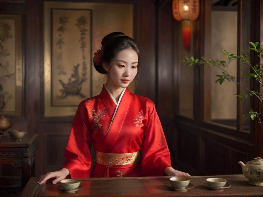 广州高端茶社茶艺表演场景