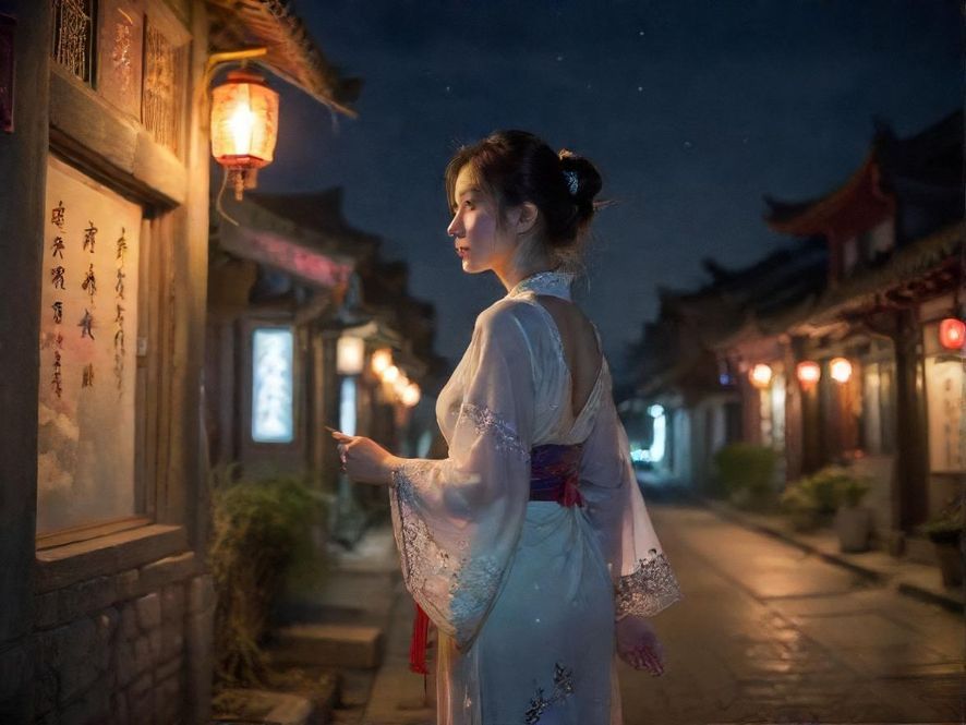 广州夜景繁华街道 远景俯瞰 霓虹灯光 城市中心