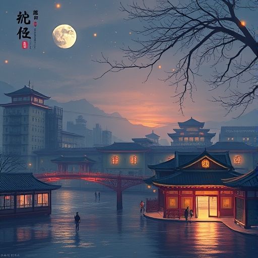 夜场桑拿会所夜景实拍