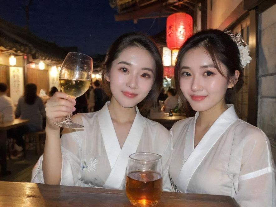 都市夜场内部，霓虹灯光璀璨，展现现代酒吧的活力与魅力