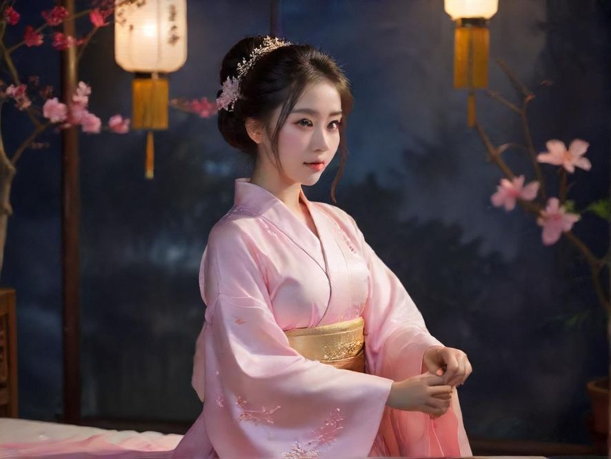 高端桑拿会所大堂休息区，奢华现代风格，夜晚灯光璀璨
