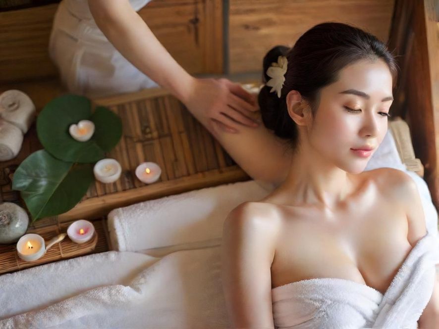 现代舒适的SPA休息区