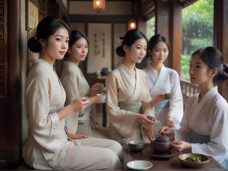 广州一品香app休闲聚会茶室场景