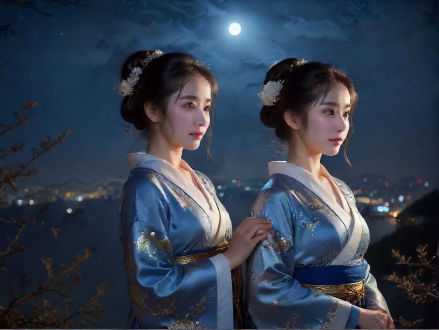 一个男人在深圳罗湖街头查看手机地图，背景是夜晚的车流和霓虹灯，画面带有朦胧感