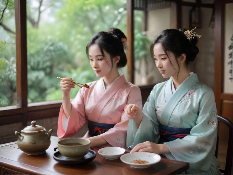 一个舒适私密的茶室包间
