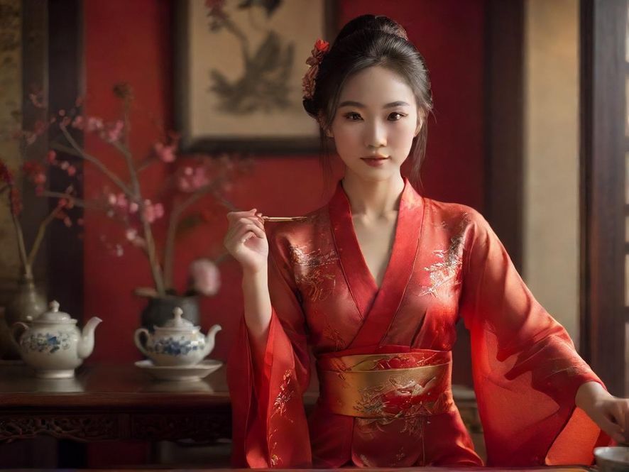 茶艺师优雅表演，展现深圳喝茶服务的精致细节
