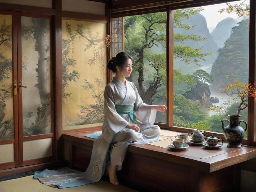 广州品茶工作室室内一角