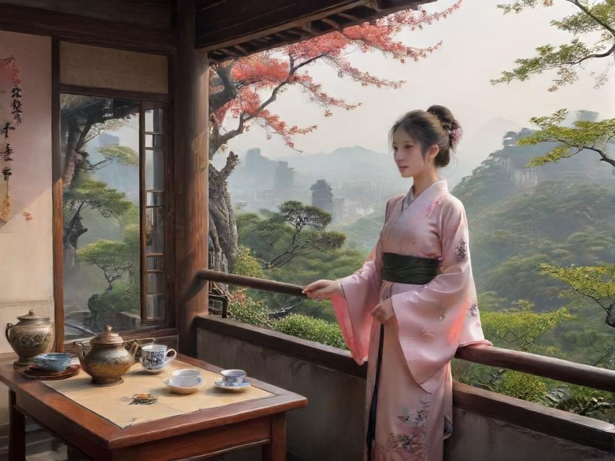 广州隐藏茶社茶艺表演场景