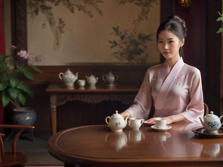 深圳某私密茶馆包间内景示意图