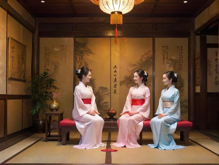 广州高端私密会所的奢华雅间，暖色灯光营造出温馨浪漫的氛围。