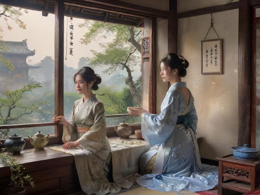 广州隐藏茶社古典精致布置图