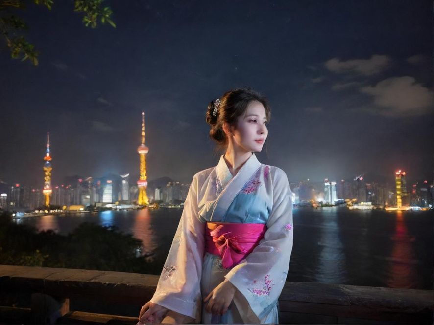 广州一处私密会所入口的夜晚景象