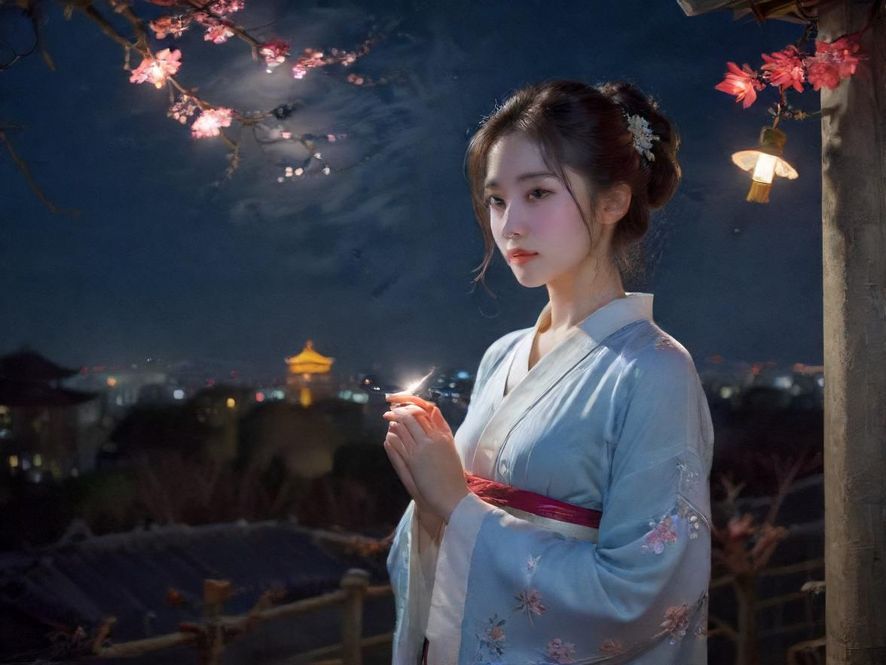 广州夜生活街头实景