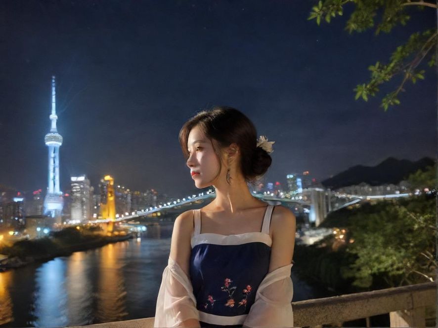广州夜色下的休闲会所入口