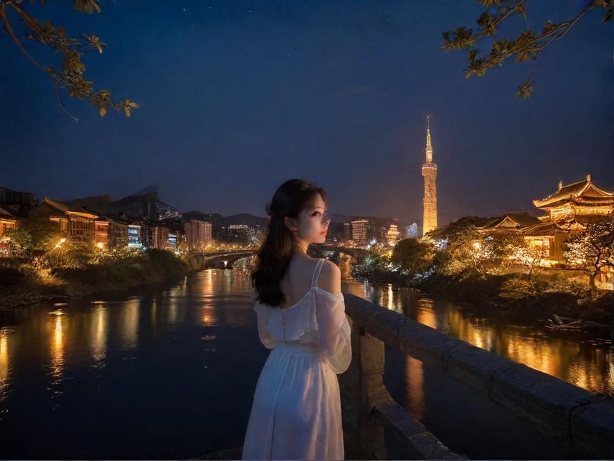 广州高端品茶会所夜景
