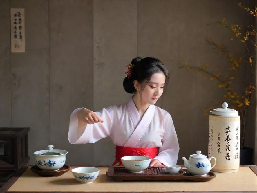 一位气质优雅的女子在罗湖私约环保空间内品茶，特写镜头捕捉她享受宁静的表情，柔和的光线洒落在现代简约风格的室内，营造出平和的氛围。