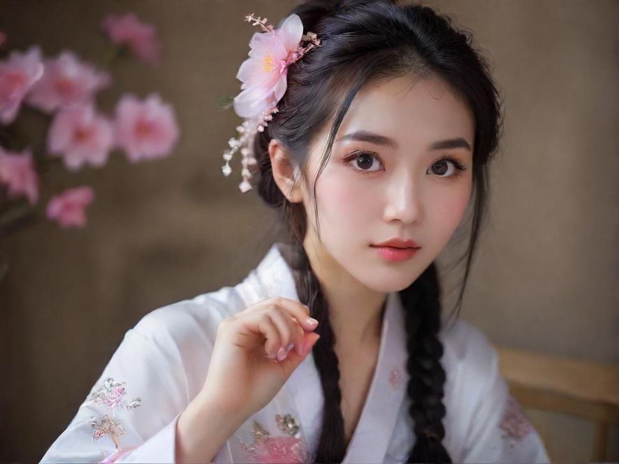 一位女性在宁静放松的环境中享受按摩，画面唯美艺术