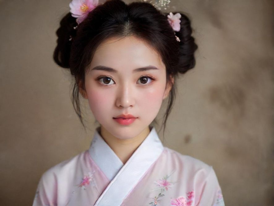 一位身着古风服饰的女子侧身而立,背景是雅致的古典庭院,营造出一种唯美而神秘的氛围。