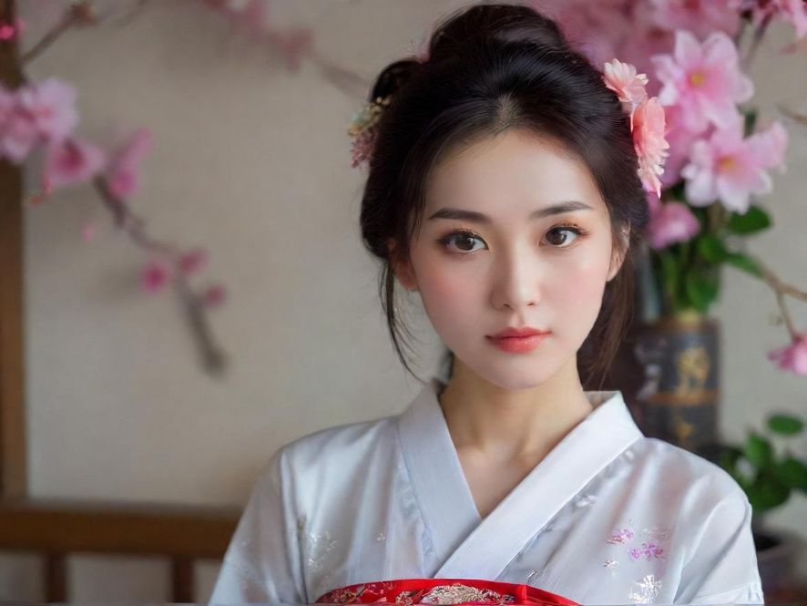 一位女士在温馨雅致的房间里享受头部按摩,面带微笑,尽显舒适放松的状态。