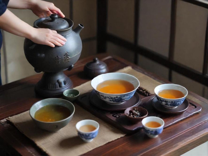 广州私密会所一角,柔和灯光下茶香弥漫,营造出极致的放松氛围