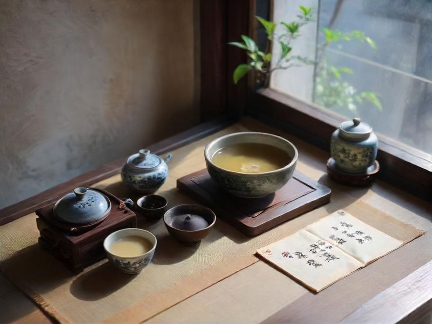 深圳南山喝茶工作室内部,暖色灯光下的现代中式茶室,营造出雅致宁静的氛围。